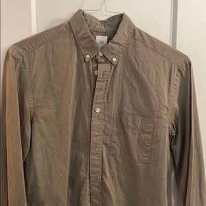 H&M Green Button-Up, Small Regular Fit!